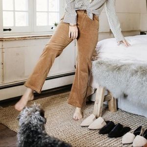 Jenni Kayne Cropped Flare Corduroy Pants